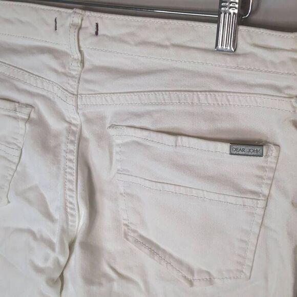 Dear John Off White Cropped Ankle Pant Jeans 30 Bone - Picture 9 of 9
